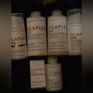 Bundle of 6 Olaplex products smoother. Shampoo, conditionerr,repair,mask,oil,bnd